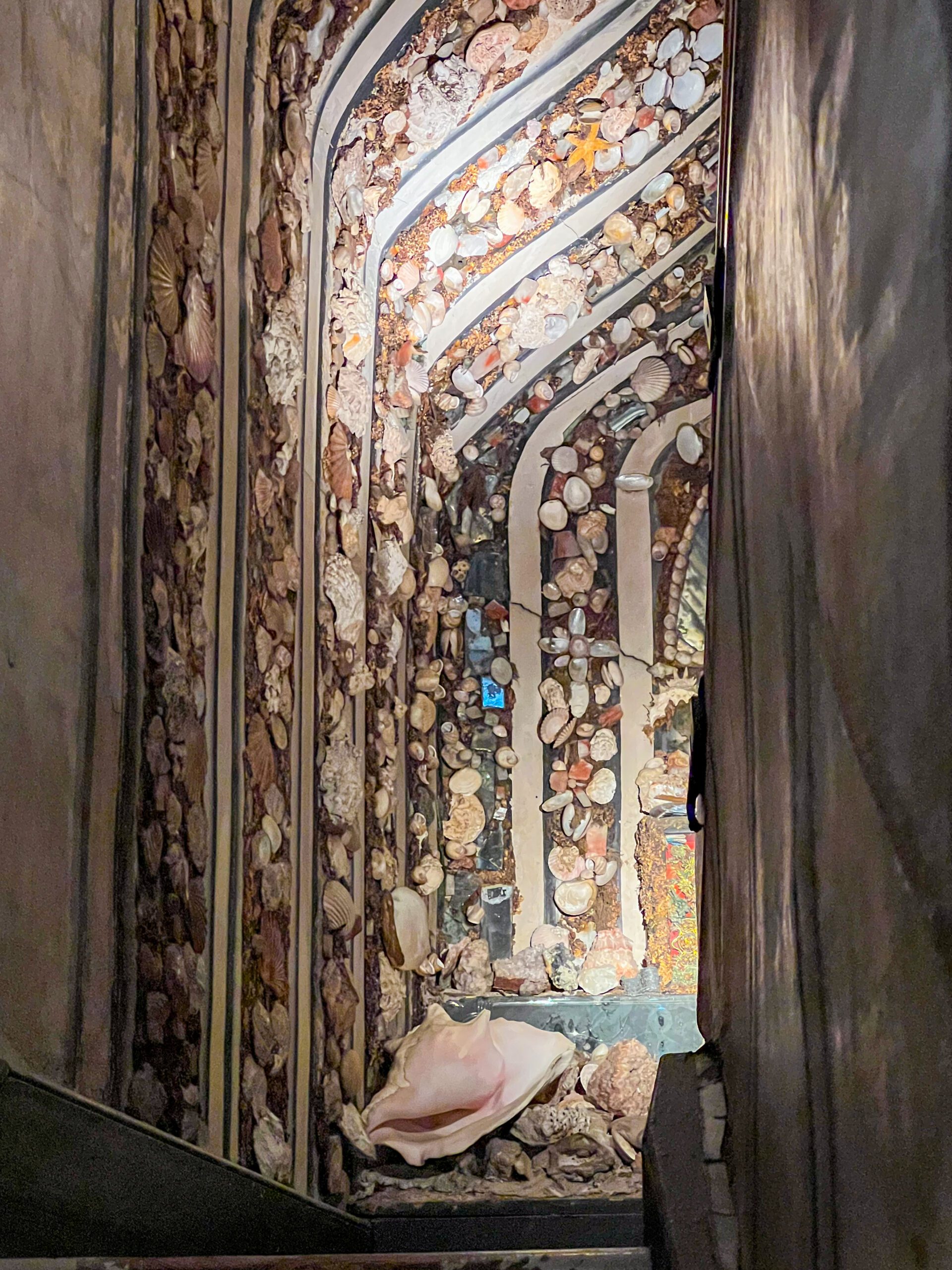 A view of the shell gallery in the cupola at the top of the building